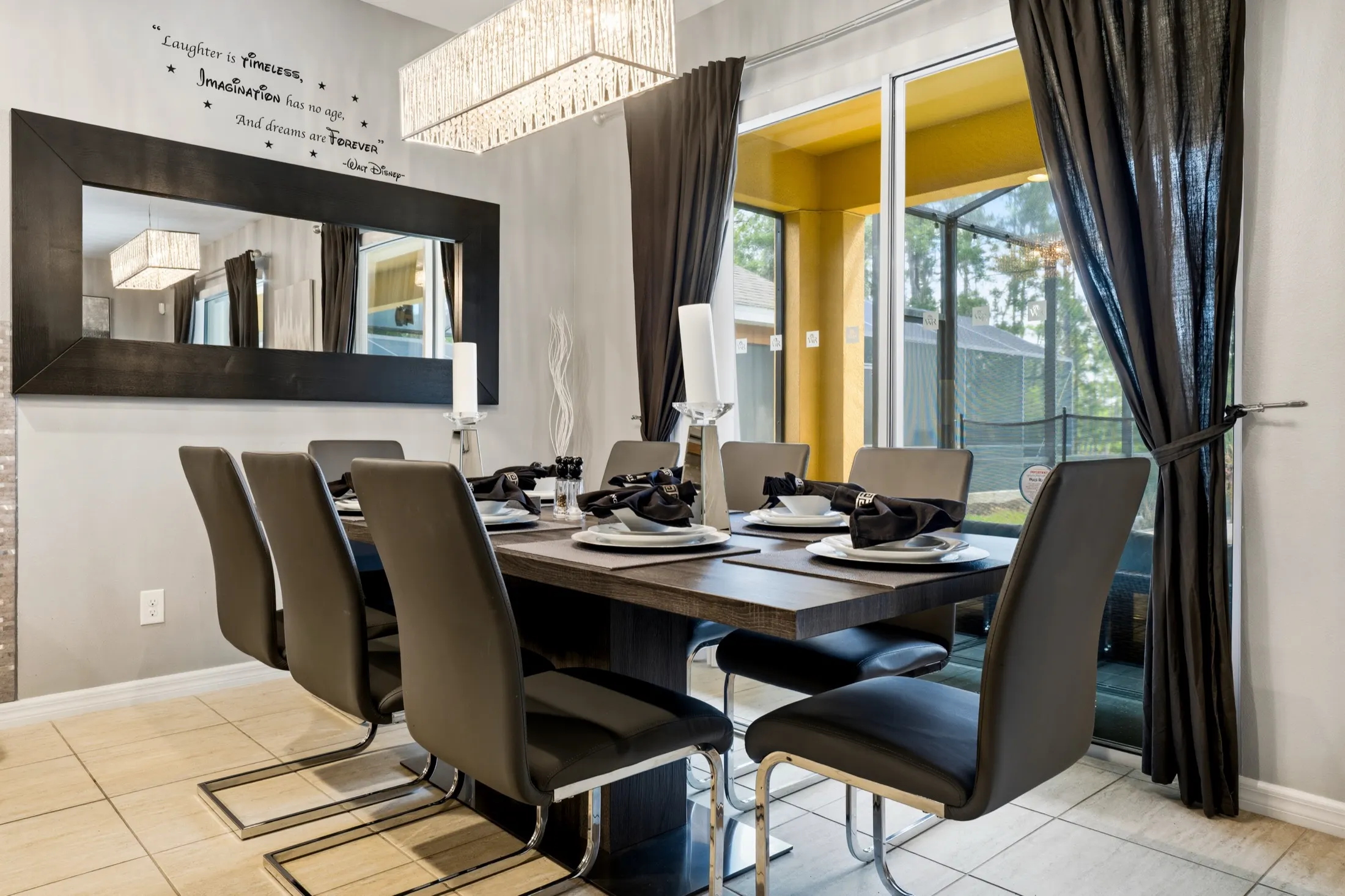 Kitchen, dining and living space at The Watersong Residence