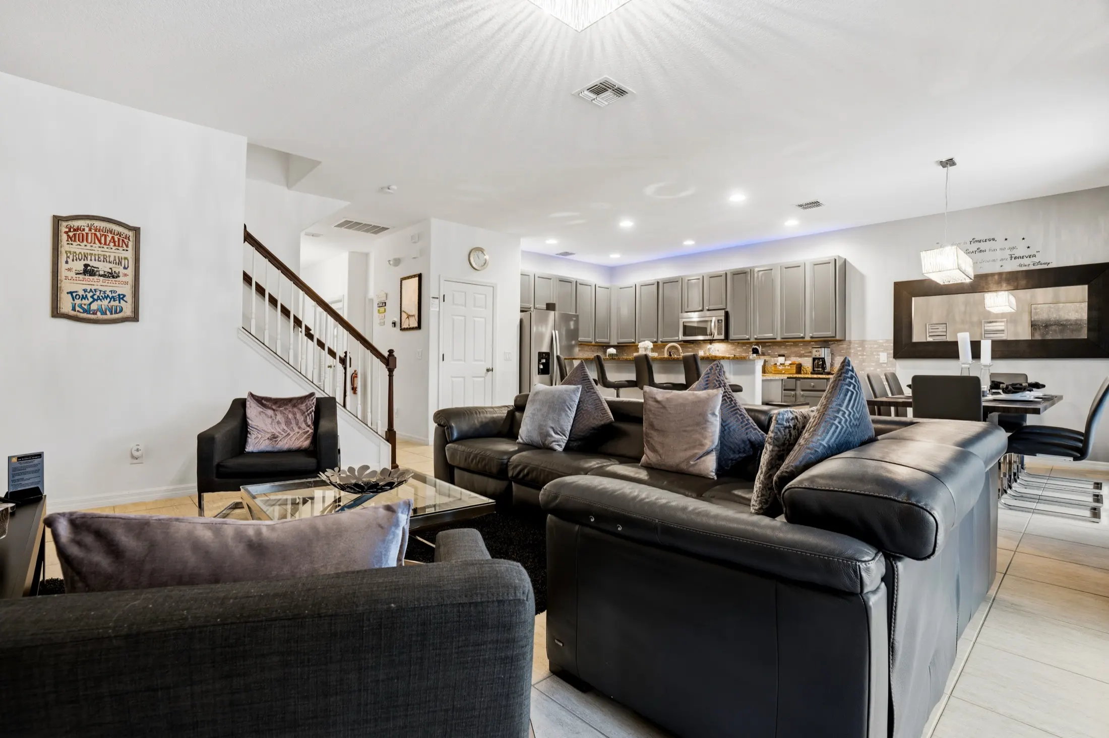 Kitchen, dining and living space at The Watersong Residence